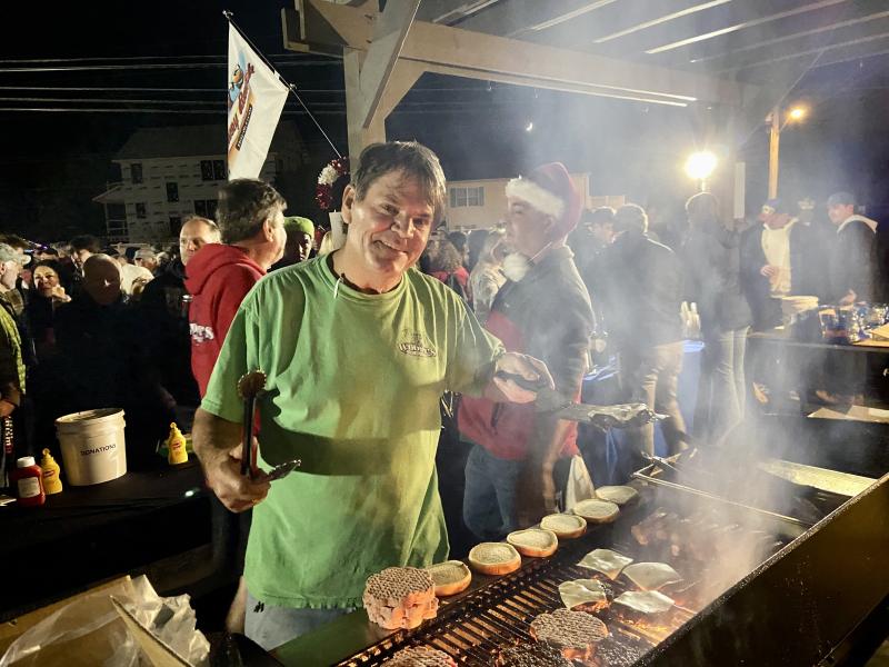 Woody’s Dewey Beach owner and Dewey Business Partnership Vice President Jimmy O’Conor keeps the grill fired up.